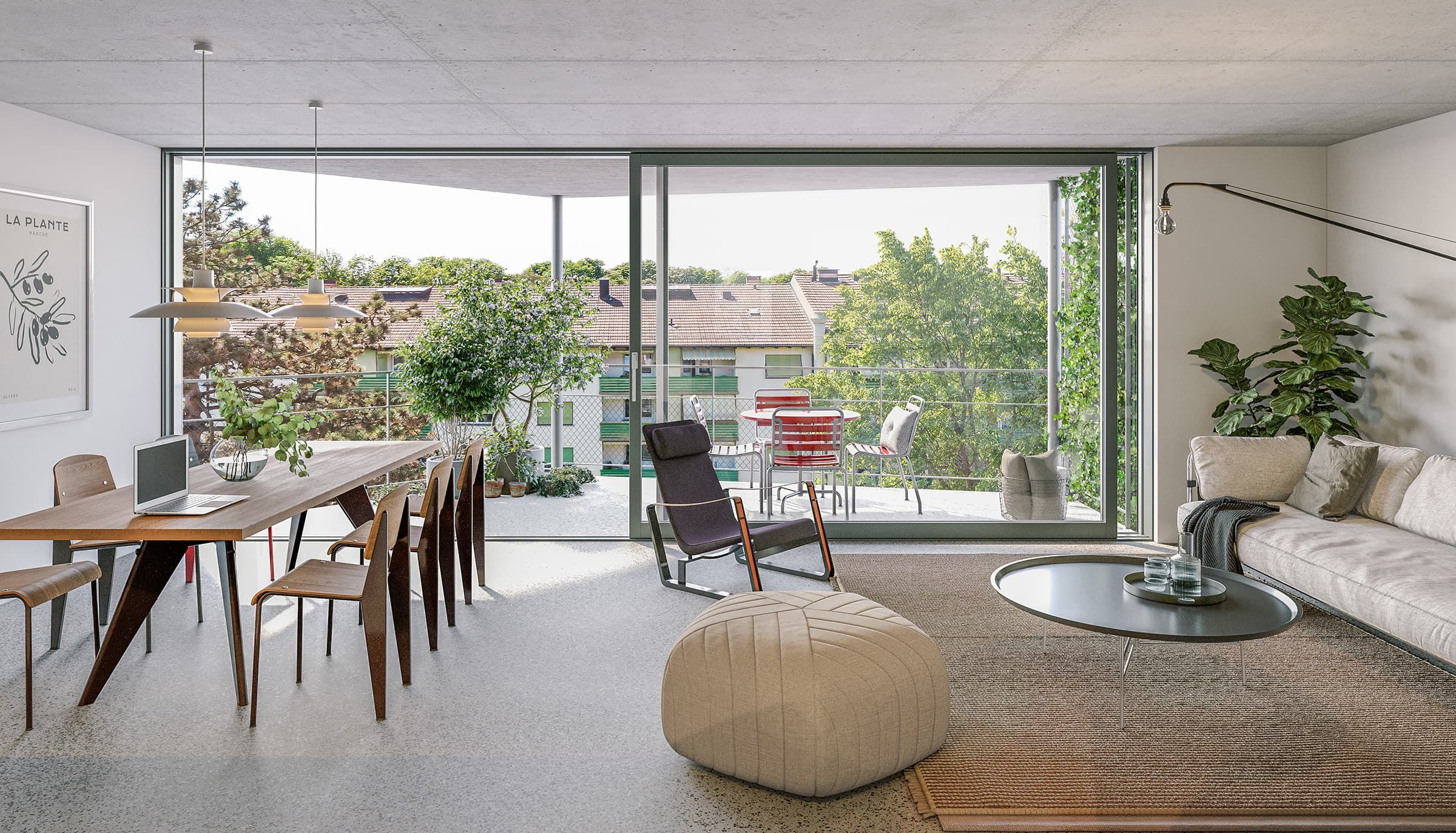 Innenvisualisierung der Birsstrasse 96 in Basel